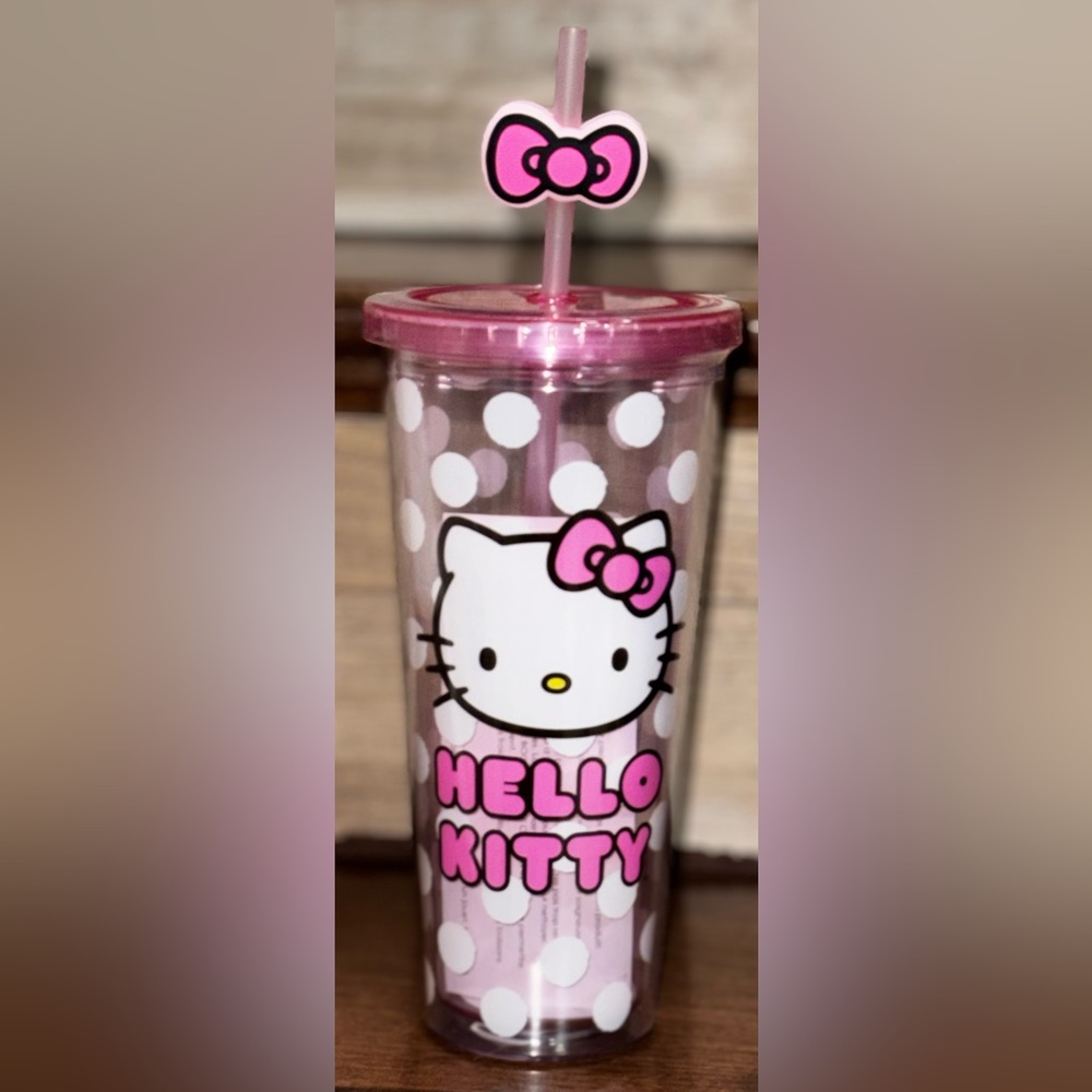 Hello Kitty Strawberry Double Wall Travel Tumbler -NEW